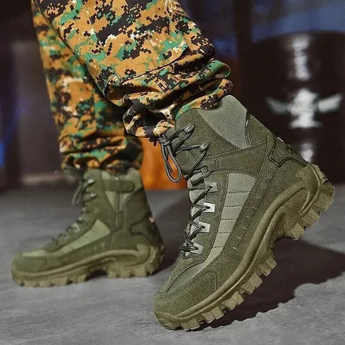 (🎁Free Socks Giveaway🧦) Men Waterproof Non-Slip Hiking Boots Orthopedic Support Anti-Smash Anti-Puncture Work Boots